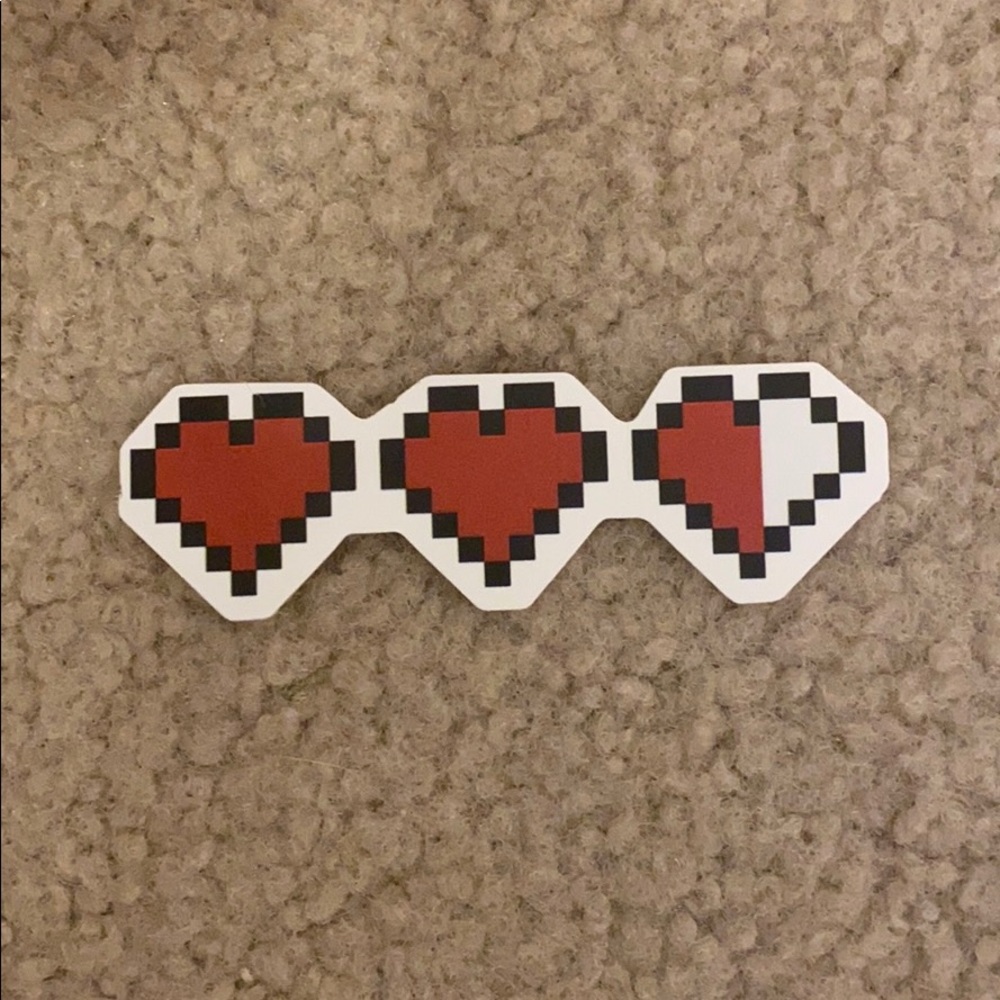 2 and 1/2 heart stickers